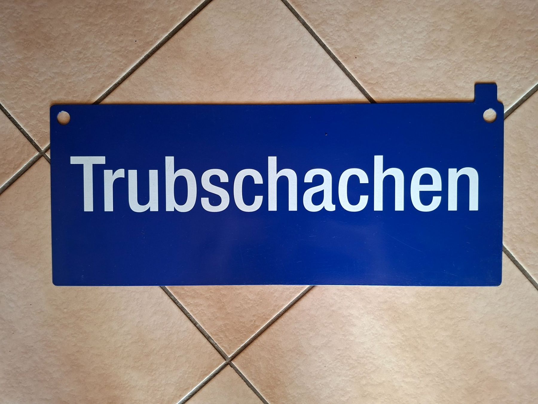 SBB/CFF/FFS Ecriteaux: SBB CFF Blech Schild,  beidseitig bedruckt – D'occasion à Schwanden Sigrisw par len_9yqg