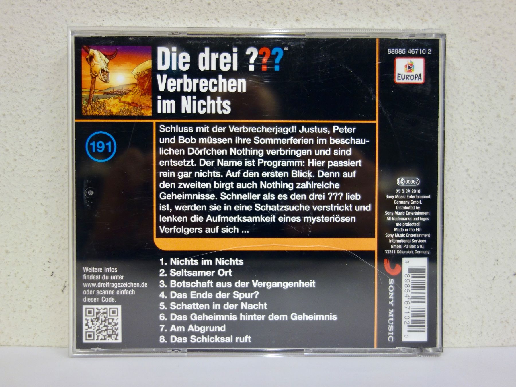 CD: CD DIE DREI ??? FRAGEZEICHEN - VERBRECHEN IM NICHTS – Usato da Kerzers venduto da wisaundso 1