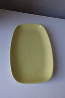 Plat de service Carona Rössler jaune Vintage 28 cm x 17.5 cm