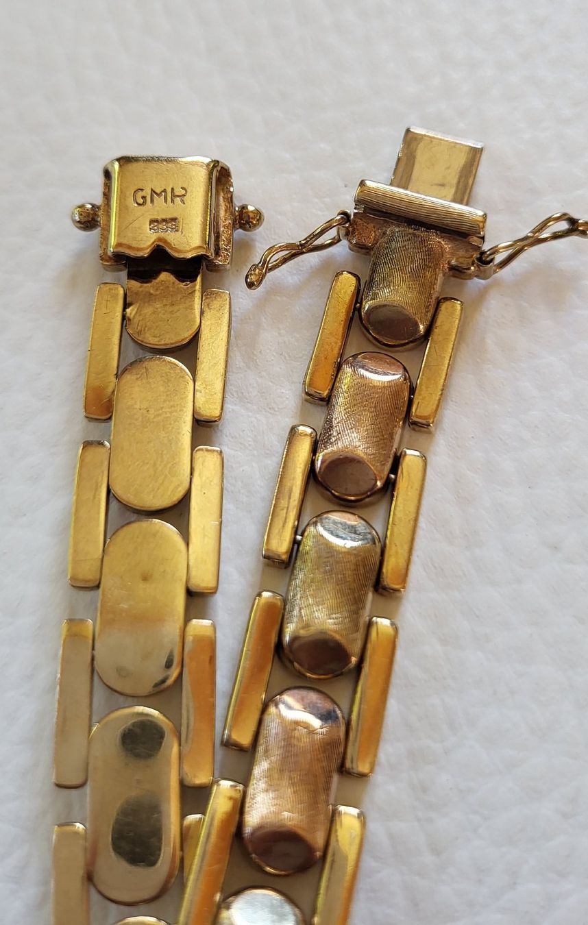 Bracciali & Braccialetti: Gold Massiv Bicolour Armband – Usato da Wald ZH venduto da Dasilver 8