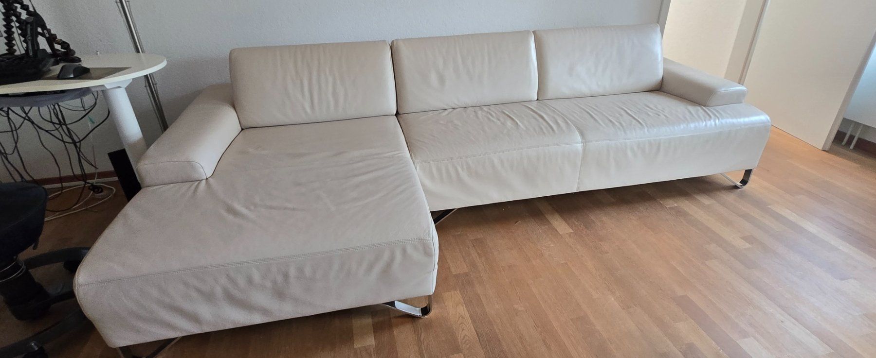 Natuzzi Sofas: Natuzzi Ecksofa Leder Creme – Gebraucht aus Zürich von Elefantenbach 1