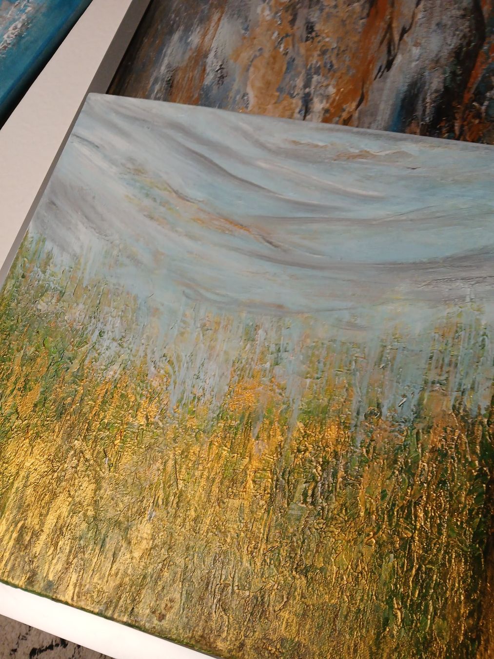 Dipinti: Originalgemälde, Abstrakte Landschaft, Leinwand 40x40 cm – Nuovo e nell'imballaggio originale da Beinwil am See venduto da Superchance
