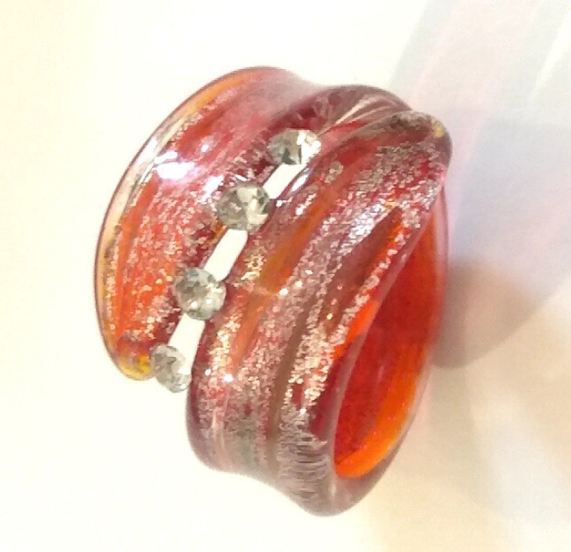Anelli: Interessanter Ring Resina Strass Steinen Gr. 58 – Nuovo e nell'imballaggio originale da Münchenbuchsee venduto da Daniel0133 1