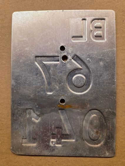 Sachs Ecriteaux: Velonummer BL 2000 gelb Mofanummer Plaque Mofa – D'occasion à Schenkon par Uhu007 1