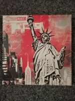 2-er Set: Leinwandbild New York, Freiheitsstatue, 30x30cm