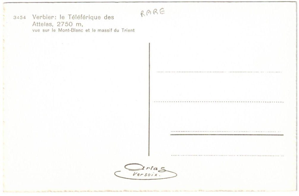 Cartoline postali: Verbier - Luftseilbahn Attelas – Usato da Binningen venduto da Mountainrider 1