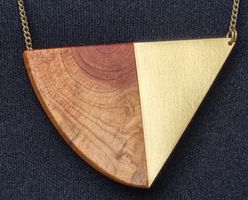 NEU! handmade WOODLANDART Berlin Kette MESSING WILDE MANDEL