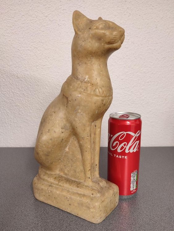 TRENDSHOP - ÄGYPTISCHE KATZE Bronze Skulptur Tier Figur Kunst