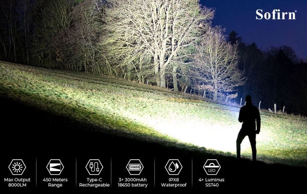 Lampade: Sofirn SP36 Pro 8000 Lumen! Inkl. Akkus – Nuovo e nell'imballaggio originale da Frauenfeld venduto da kendi22 2