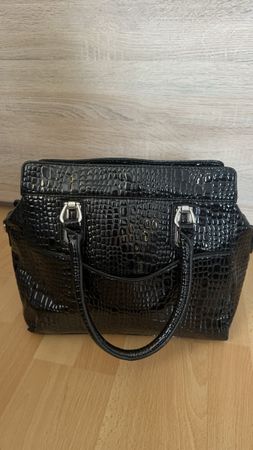 Sac à main noir imitation croco Nordeson, parfait état!