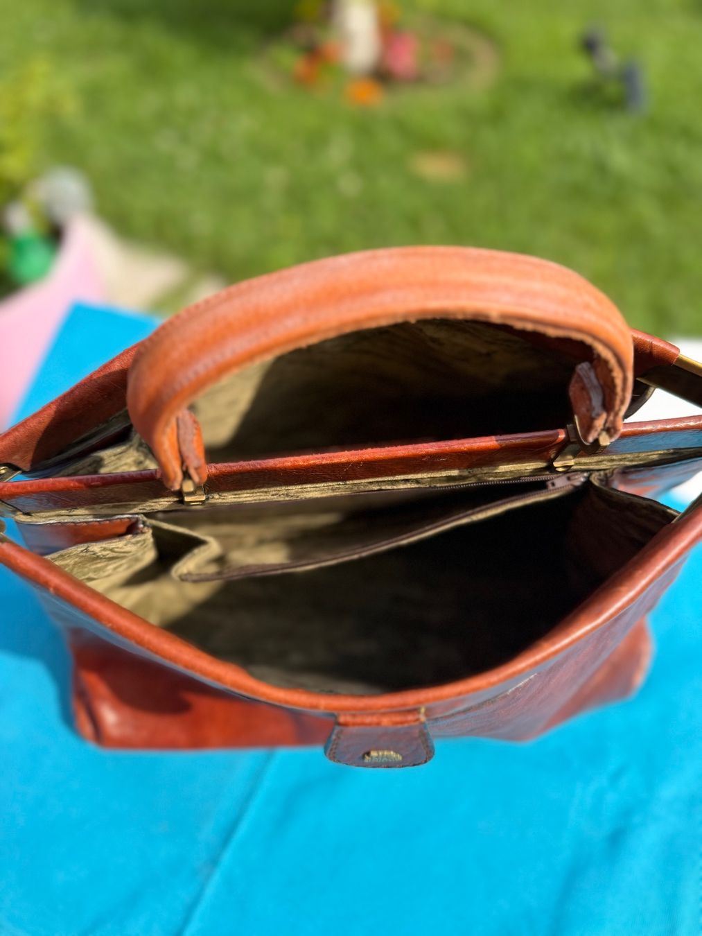 The Bridge Borse: Vintage Ledertasche von The Bridge - Braun – Usato da Cugnasco venduto da tizianaq 3