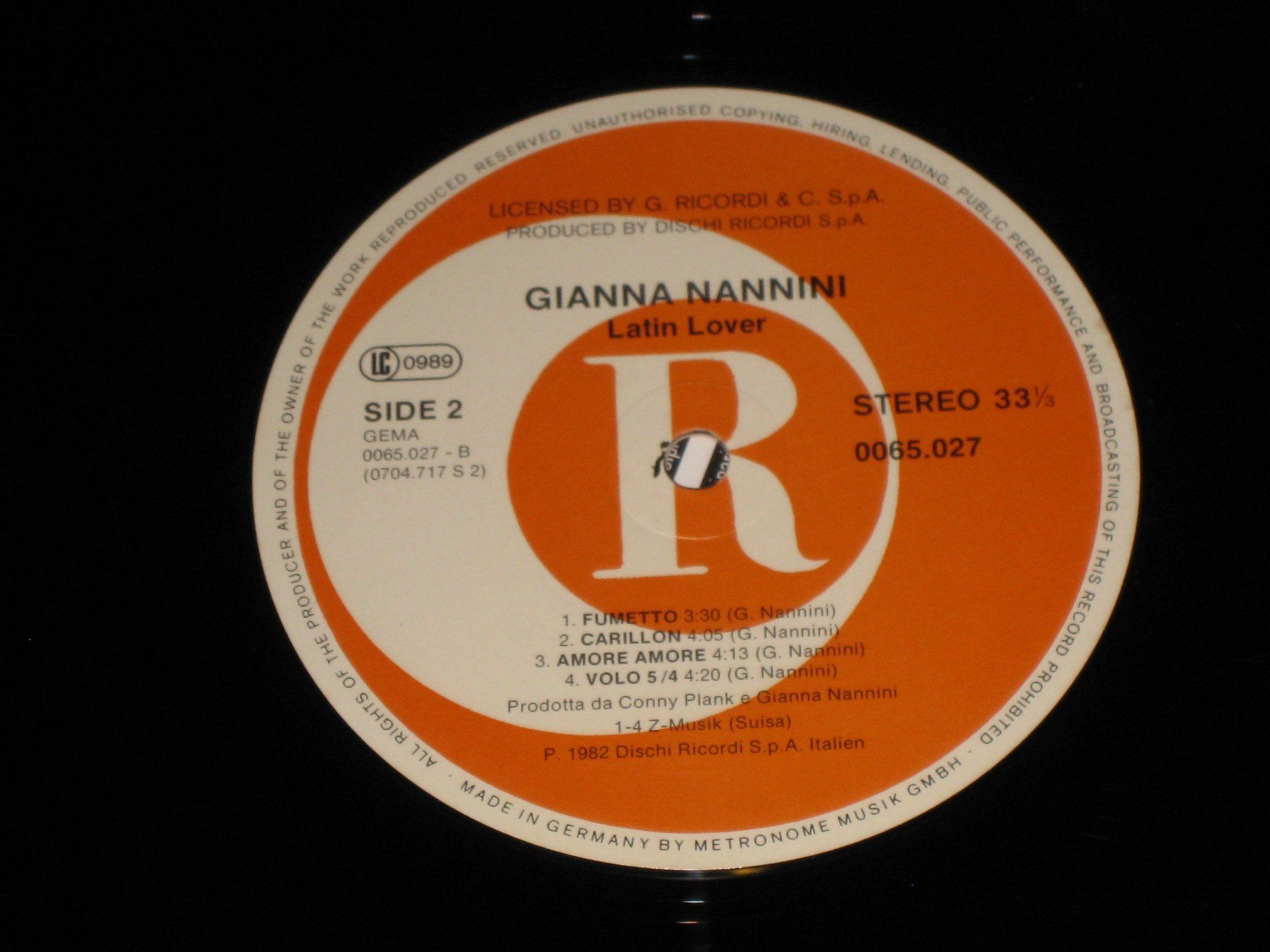 Schallplatten: LP - GIANNA NANNINI - LATIN LOVER – Gebraucht aus Steckborn von Quo7 2