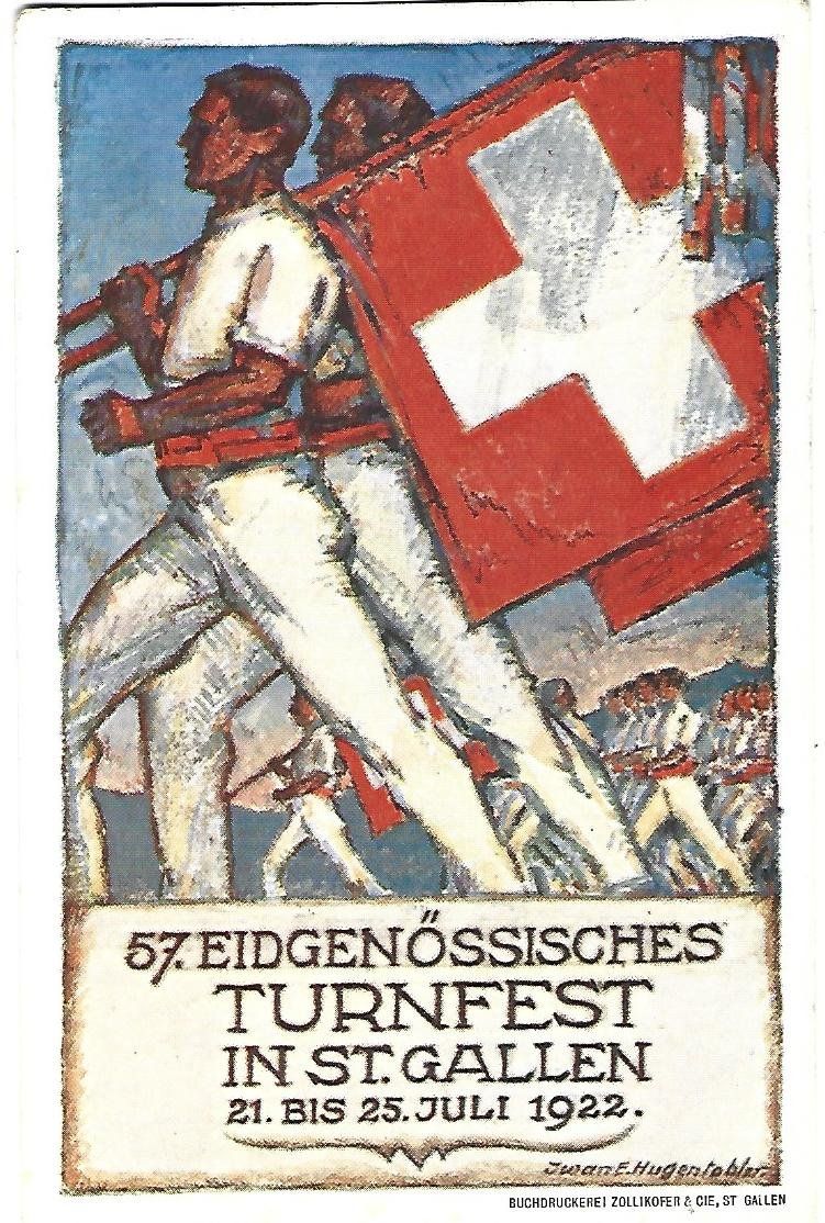 Cartoline postali: Turnfest St. Gallen1922 – Usato da Wetzikon ZH venduto da Brulu100