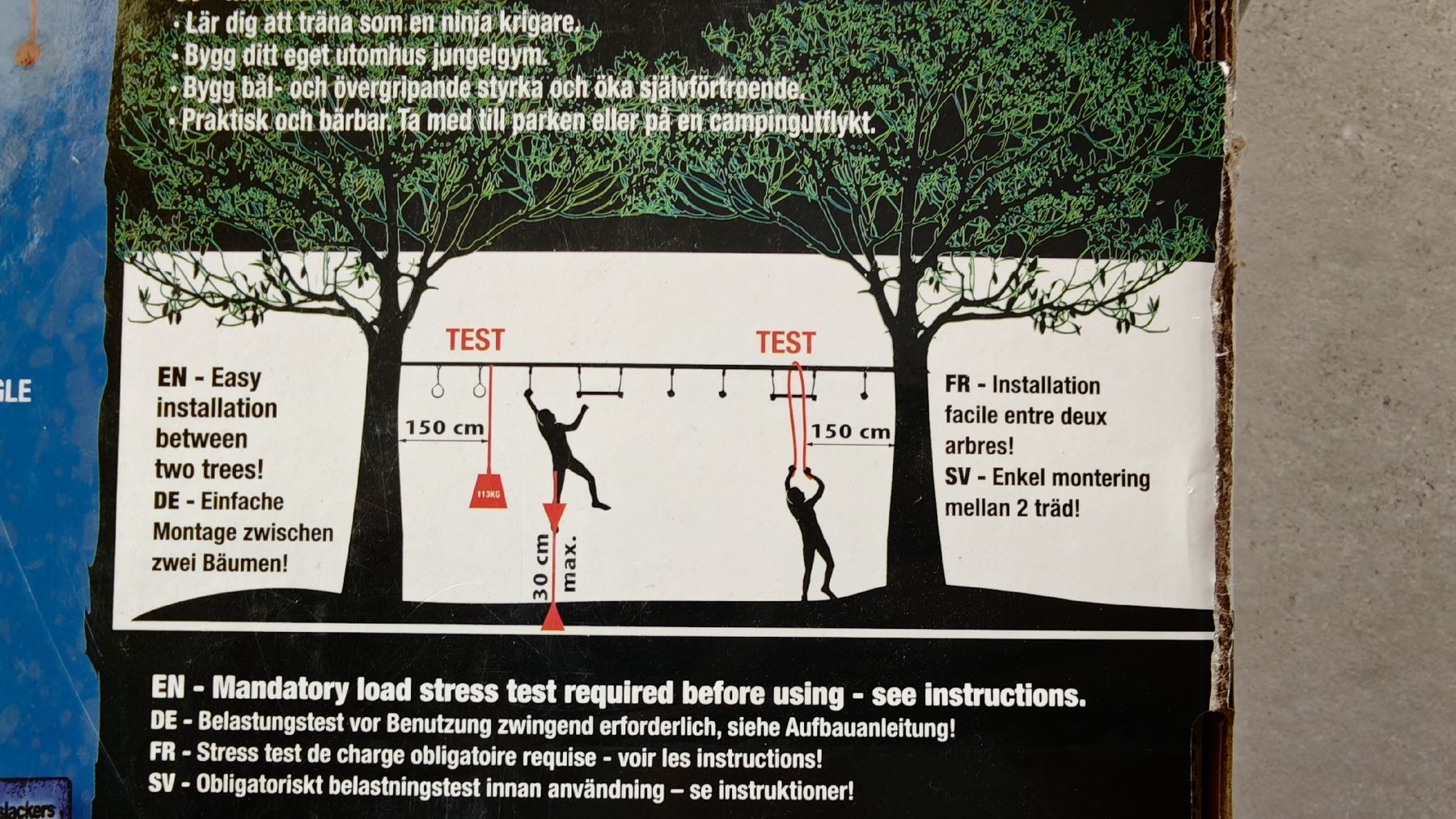 Slackline: Slackline  Ninja Warrior Kletterparcours – D'occasion à Brunnen par Knoblispeck 3