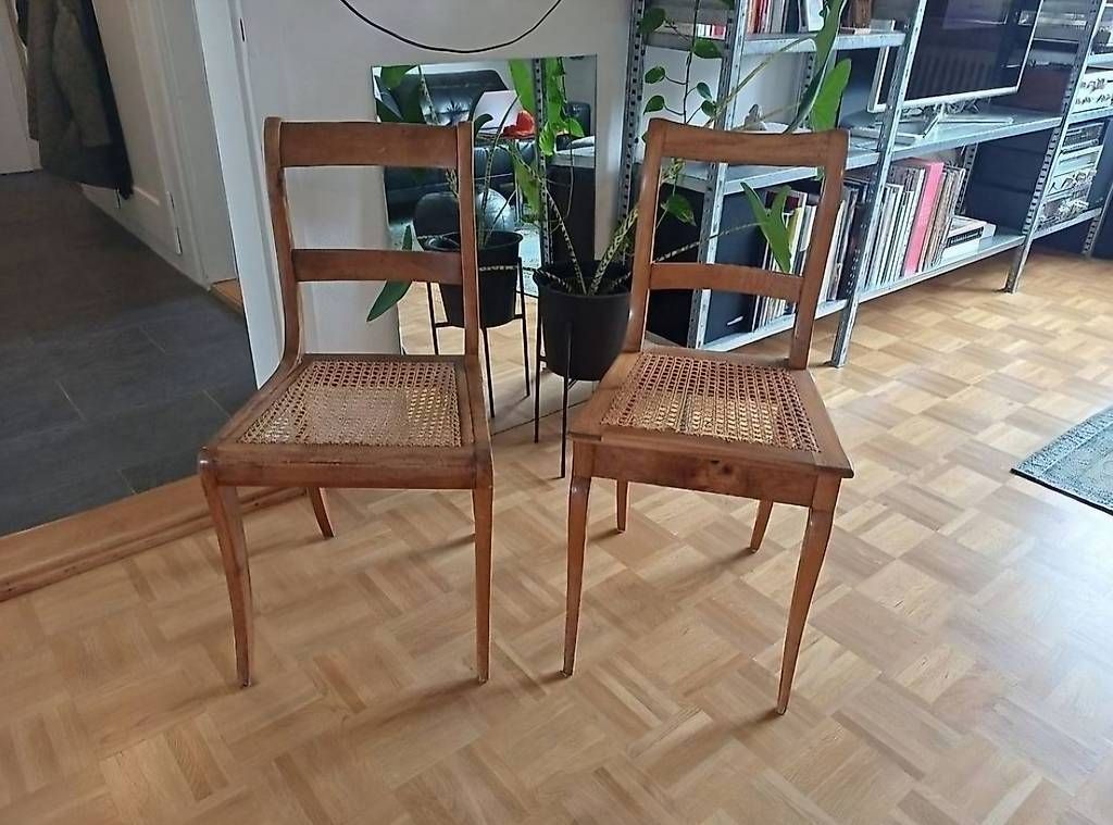 Sedie: Antike Stühle, Holz, mit Rohrgeflecht 2stk. – Usato da bern venduto da Alex_Geisser 4