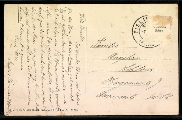 Cartoline postali: AK Fislisbach, Teilansicht mit Kirche – Usato da Berlin venduto da bartko-reher 1