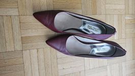 MICHAEL KORS escarpins bordeaux t.39 cuir texturé occasion