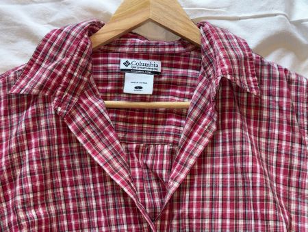 Chemise Columbia carreaux rouges femme taille L