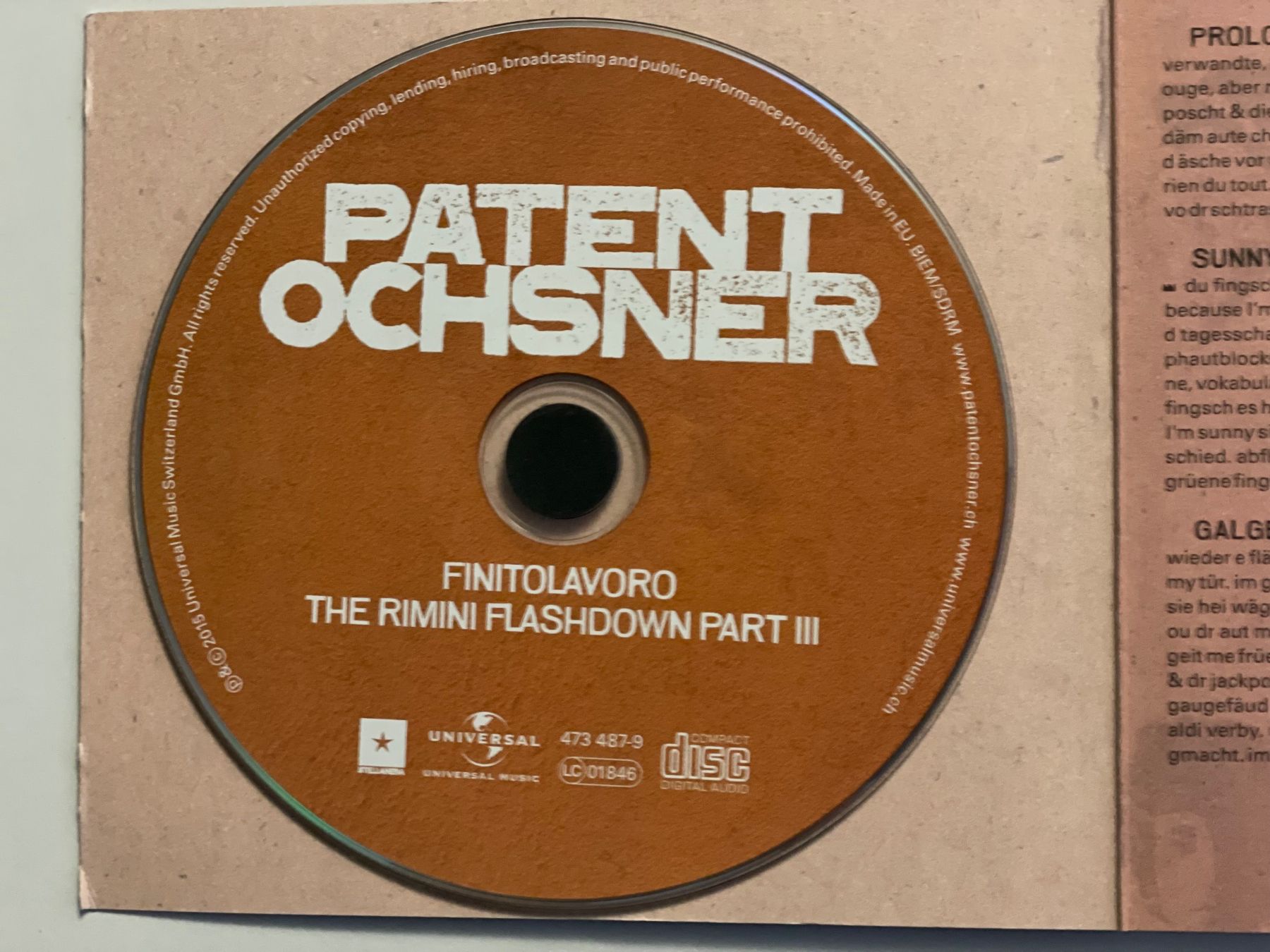 CDs: Patent Ochsner - Rimini Flashdown – D'occasion à Muri b. Bern par AdidasCollector 3