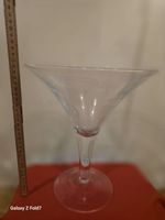 Vase Martini élégant en verre transparent - Parfait état