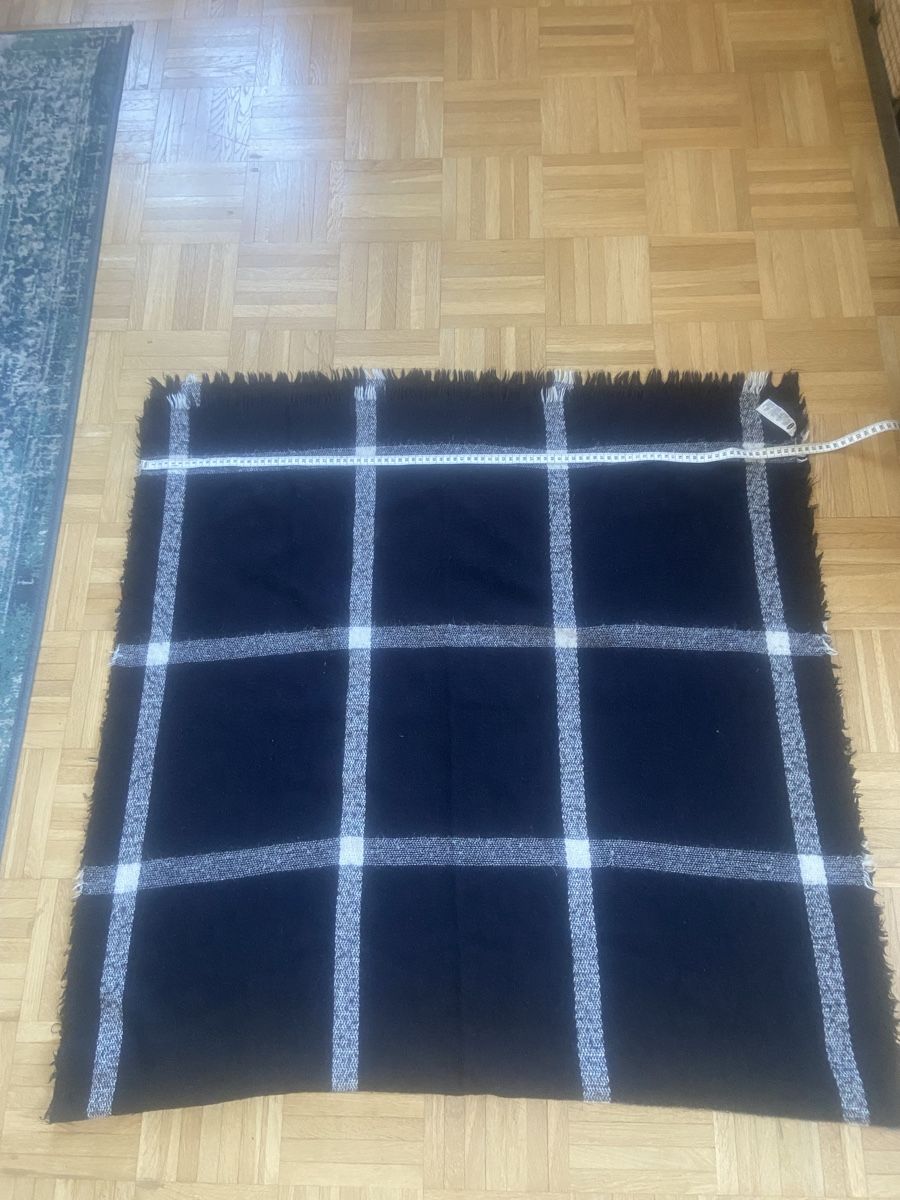 Foulard & Sciarpe: Schal kariert schwarz- weiss mit Fransen – Usato da Bern venduto da rah_fpy5 1