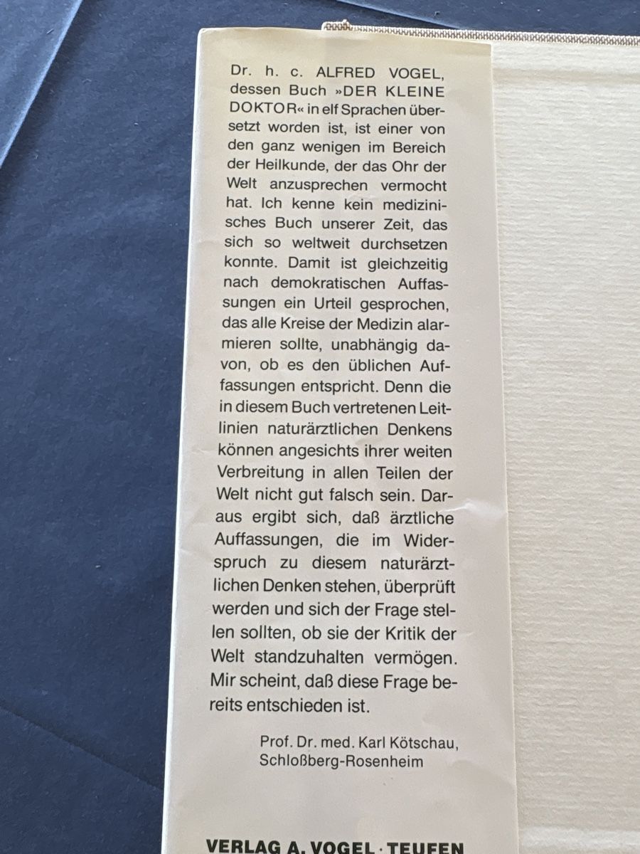 Bücher: Buch von A. Vogel der kleine Doktor – Gebraucht aus Grenchen von nethy 4
