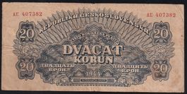 Tschechoslowakei 20 Korun 1944