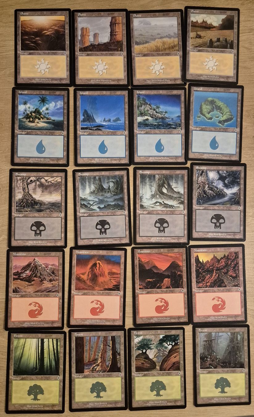 Magic The Gathering Sammelbilder & Trading cards: Tempest / Sturmwind (1997) Basic Land Set (DE) - MTG Magic – Gebraucht aus Küsnacht ZH von Canada-2012
