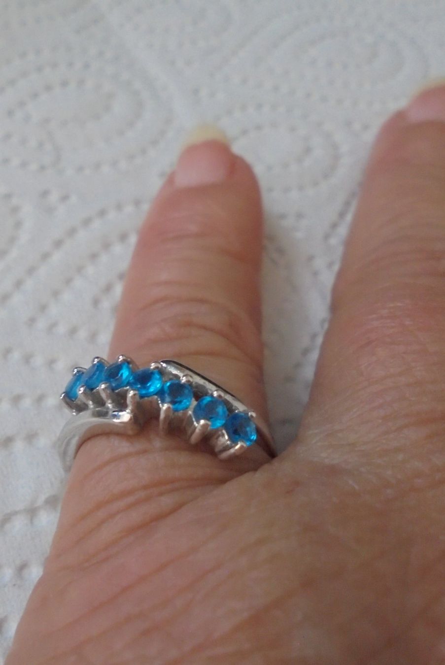 Ringe: Echtschmuck: Neonblauer Apatit-Silberring 53 Zertifikat – Neu (gemäss Beschreibung) aus Zuchwil von maumauchi 3