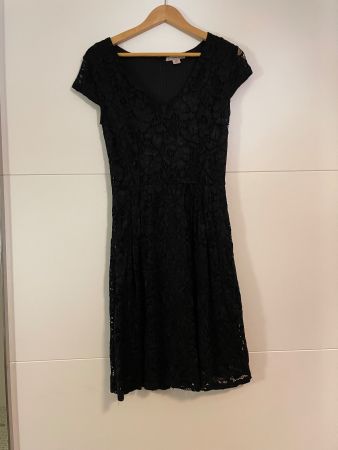 Schwarzes Spitzenkleid, Gr. 40, ANNA FIELD