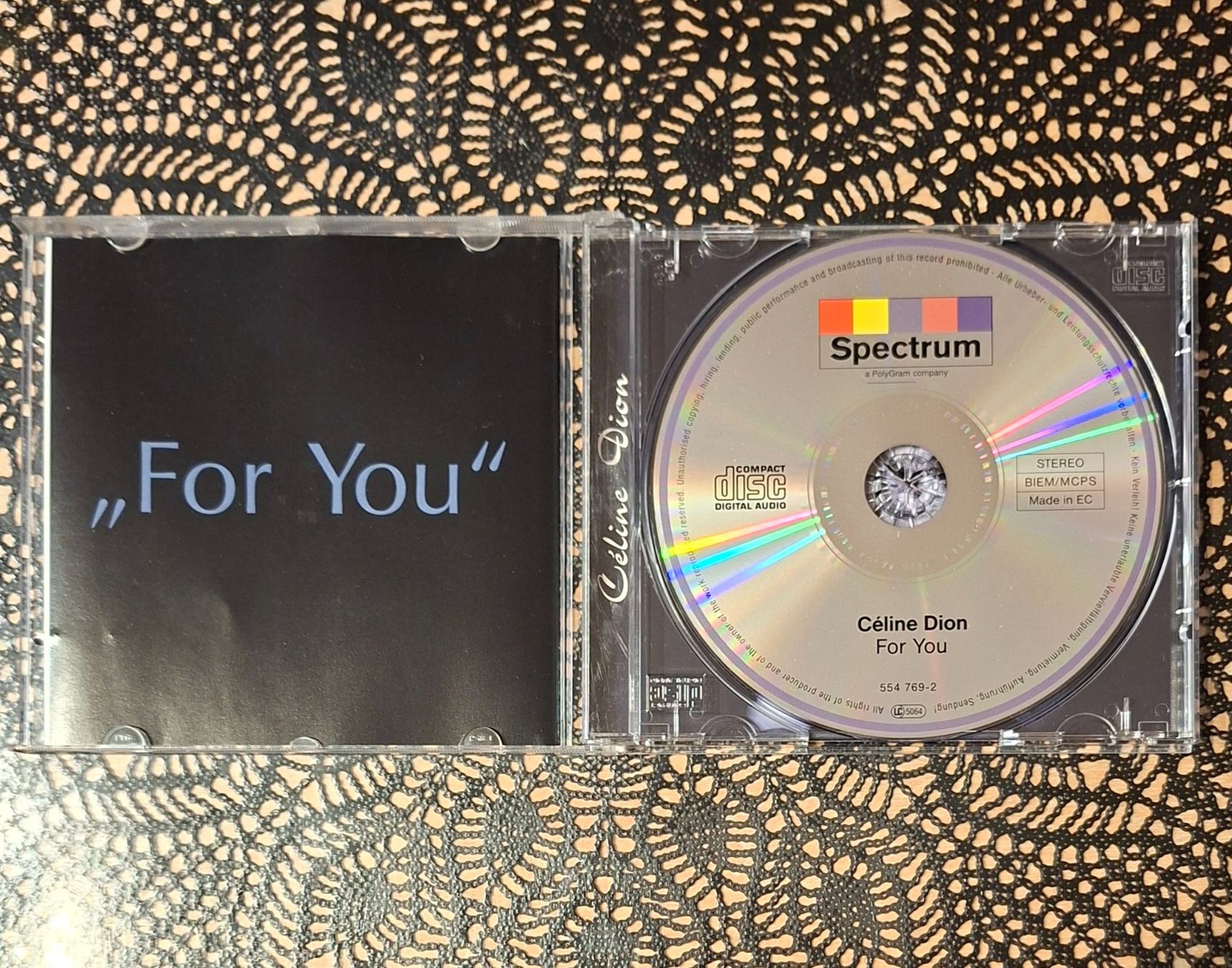 CD: Celine Dion - For You, CA Pop CD Album 1996 – Usato da Schönenberg TG venduto da Gregordini 2