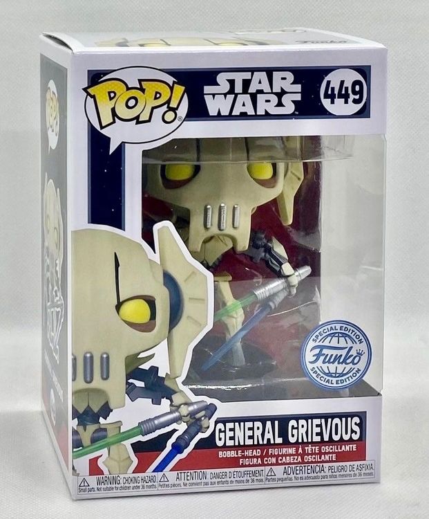 Funko Pop Star Wars – Général Grievous #449 – 4 Sabres Laser – Édition Exclusive