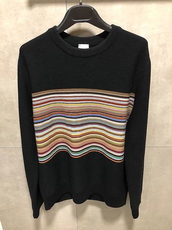 PAUL SMITH CREW NECK - JUMPER - BLACK In Top Condition