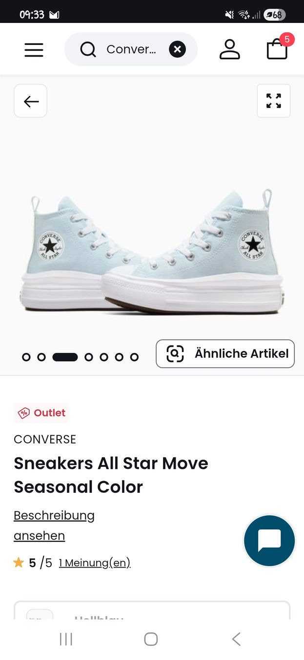 Converse Scarpe da uomo: Converse All Star Move High, hellblau, Gr. 37 – Nuovo e nell'imballaggio originale da Zürich venduto da stefanella 6