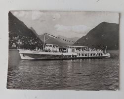 AK Ansichtskarte Lago Maggiore Motonave Elvezia 1954 Schiff