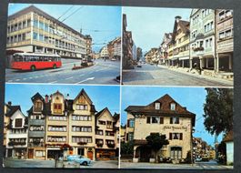 ALTSTÄTTEN im Rheintal, Ansicht Ort. Autobus
