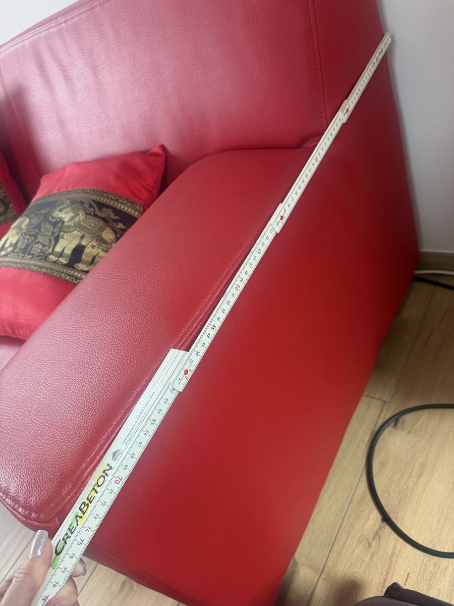 Liegen & Liegestühle: Ecksofa Leder rot mit Schlaffunktion – Gebraucht aus Kloten von VRG1973 4