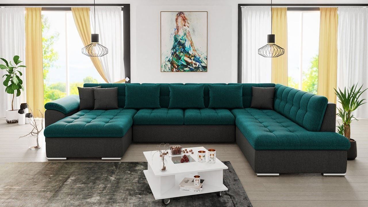 Sofas: Wohnlandschaft Couch Sofa mit Bettkasten + Schlaffunktion – Neu und originalverpackt aus Wallenwil von toesstal-vertrieb 2