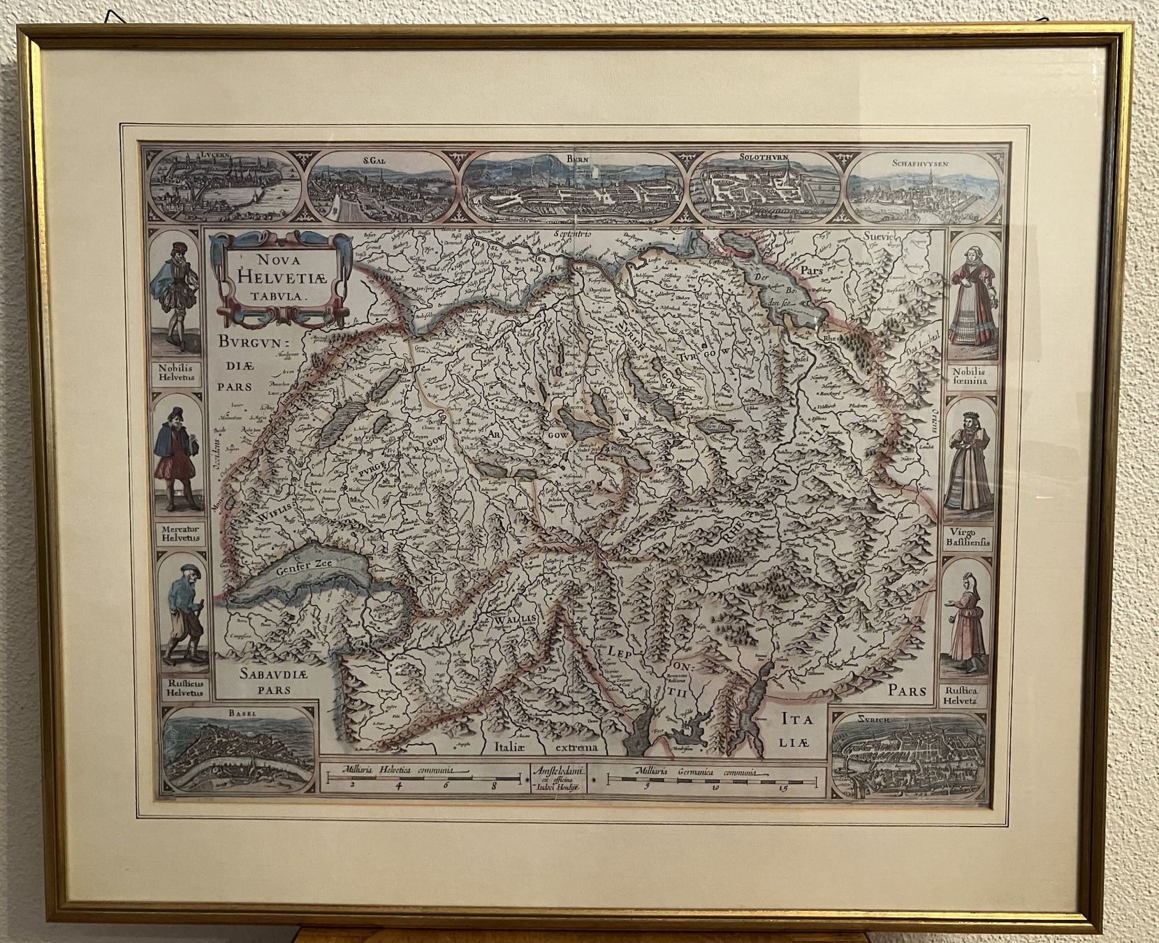 Foto & Immagini: Hondius, Jodocus, "Nova Helvetiae tabula" – Usato da Wolfwil venduto da Verbenia