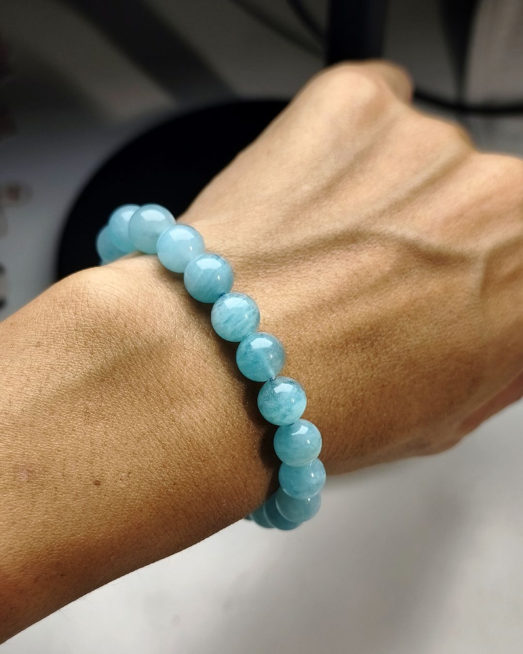 Bracelets: Bracelet en amazonite 8.5mm – Neuf (Voir description) à Ursy par tan_8qdl 1