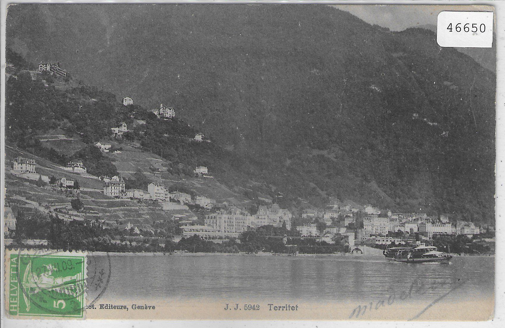 Cartoline postali: Territet - Vue generale – Usato da Ettingen venduto da Kartenplanet