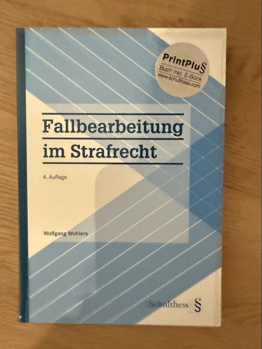 Bücher: Wohlers - Fallbearbeitung im Strafrecht – Neu (gemäss Beschreibung) aus Lichtensteig von Jasminh99