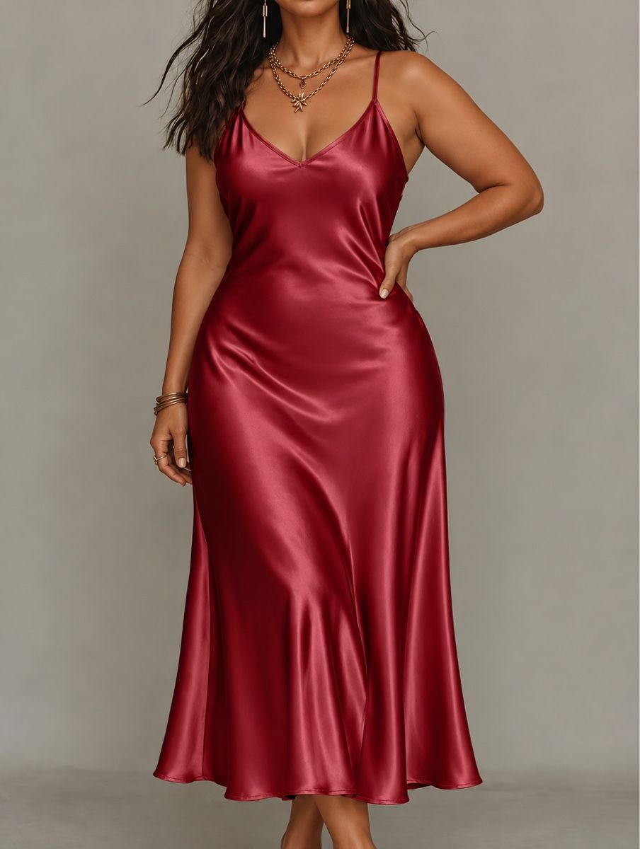 Kleider: Damen Midi Satinkleid mit Pullover  – Neu und originalverpackt aus Altendorf von Ro 3