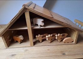 Holz Bauernhof mit Tieren, tolles Spielzeug für Kinder!