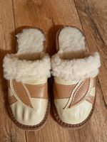 Lammfell Pantoffeln Schlappen Schuhe 39 Stickerei Finken