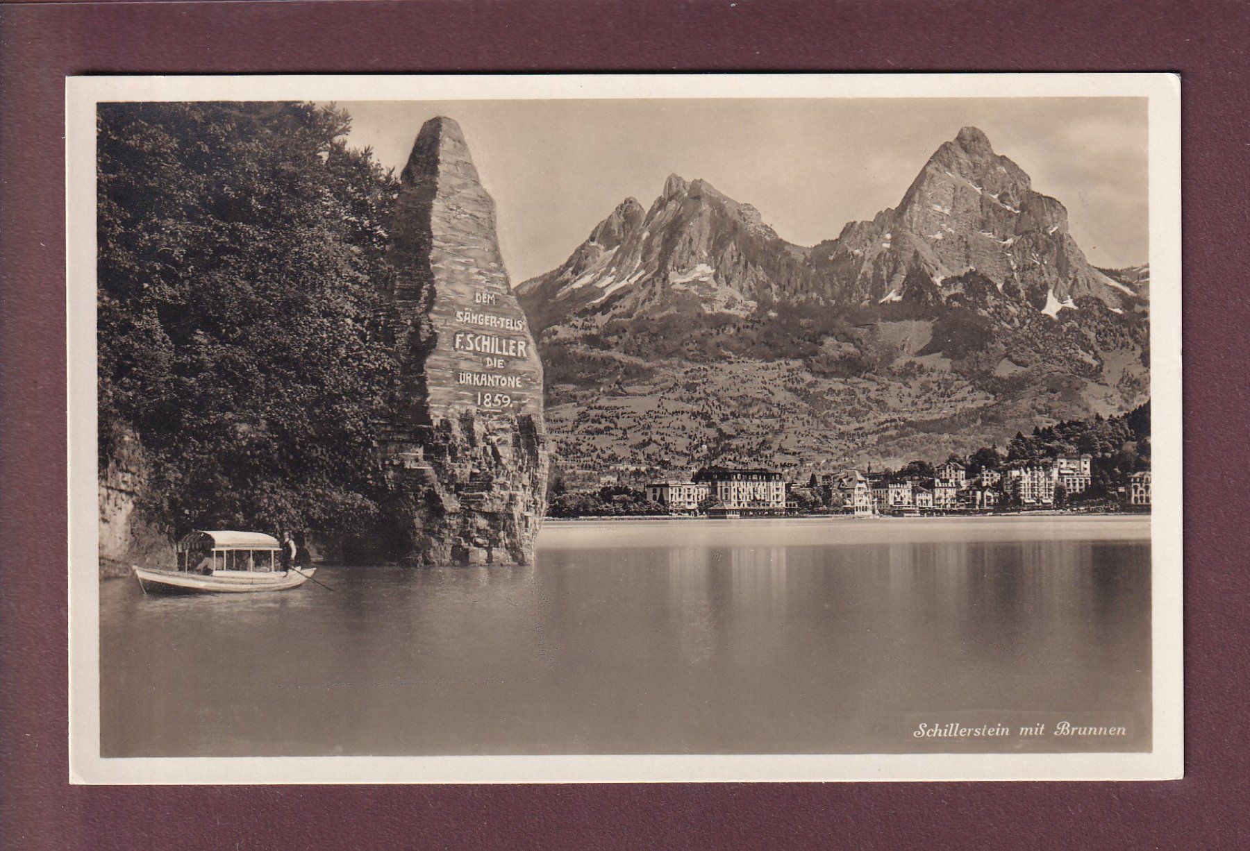 Ansichtskarten: SCHILLERSTEIN mit Brunnen – Gebraucht aus Pully von nicecards