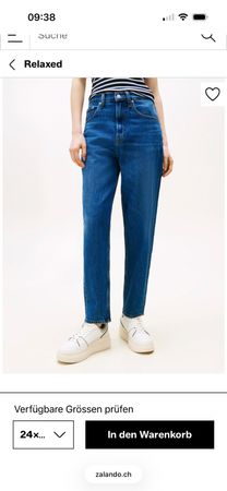 Tommy Hilfiger Jeans MOM Relaxed Fit dark blue Grösse 27/28