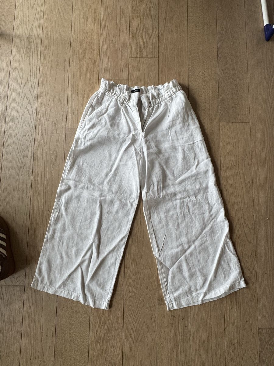 Marc O'Polo Pantaloni: Marc O'Polo Leinenhose weiss – Usato da Zürich venduto da SaraLU