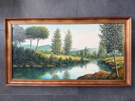 Gemälde Landschaft signiert J. Busquets