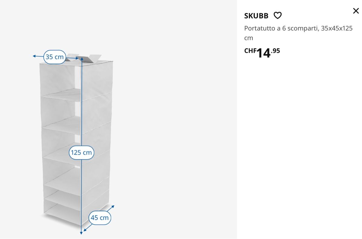 2 X SKUBB IKEA, Aufbewahrung mit 6 Fchern, wei (Gebraucht) in Arbedo fr  CHF 9  mit Lieferung auf Ricardo kaufen